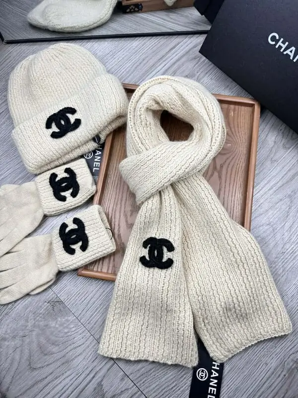 chanel hat and echapres and glove set s_126532a1